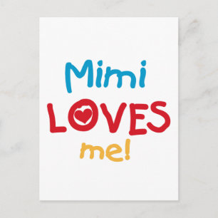 Carte Postale Mimi aime mes t-shirts et cadeaux