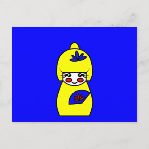 Carte postale Mimi (Poupée Kokeshi)