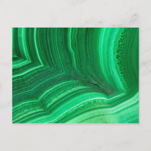 Carte Postale Minéral de Malachite vert brillant