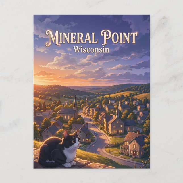 Carte Postale Mineral Point, Wisconsin États-Unis (Devant)