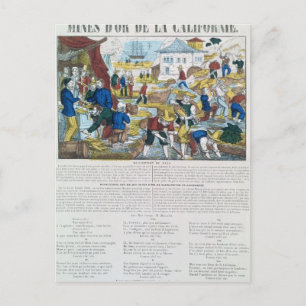 Carte Postale 'Mines d'Or de la Californie'