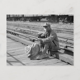 Carte Postale Mineur dans les cours de triage, 1938