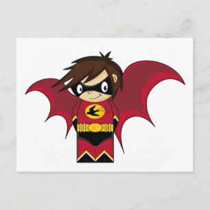 Carte Postale Mini aile Super Hero Girl