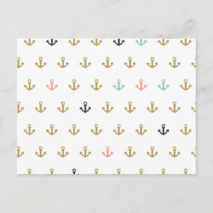 Carte Postale Mini Anchor Pattern