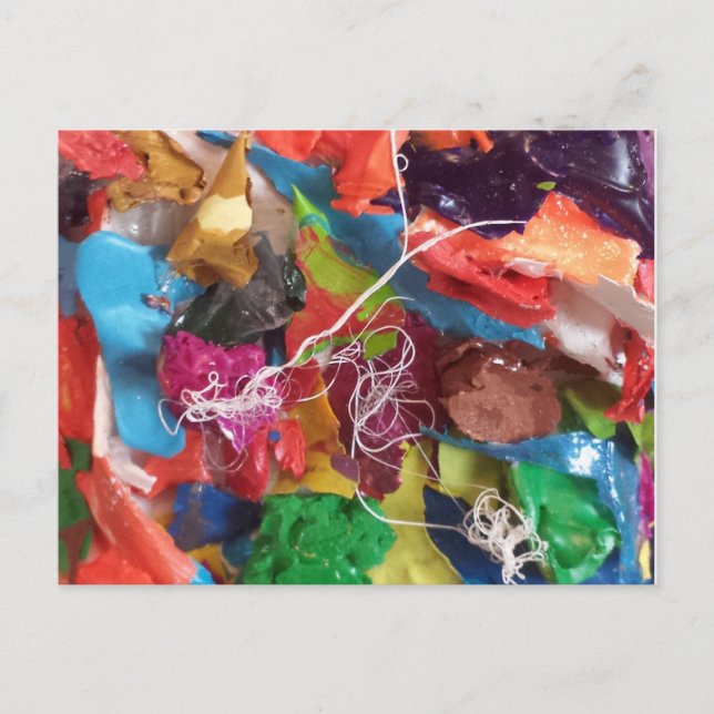 Carte Postale Mini assemblage de peaux colorées (Devant)