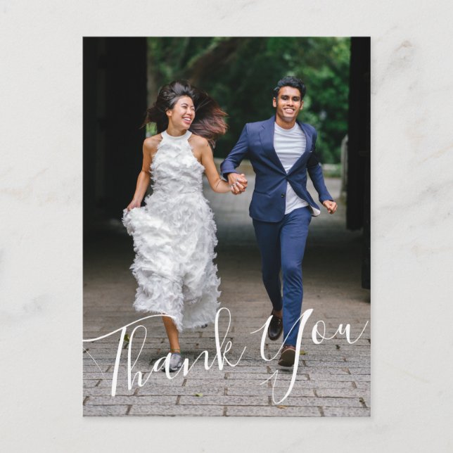 Carte Postale Mini-Chic Mariage Lettré main 2 Photo (Devant)