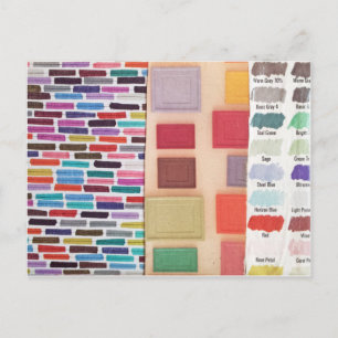 Carte Postale Mini collage Dashes, Doors, and Swatches