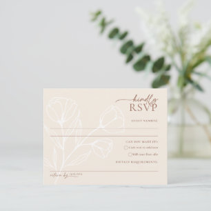 Carte postale mini-mariage RSVP carte postale PEYT