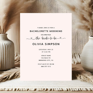 Carte Postale Mini-Script Coeur Bachelorette Week-end