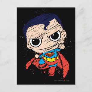 Carte Postale Mini Superman Sketch - Flying