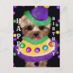 CARTE POSTALE MINI YORKIE POO        