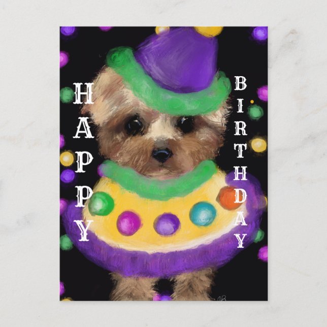 CARTE POSTALE MINI YORKIE POO         (Devant)