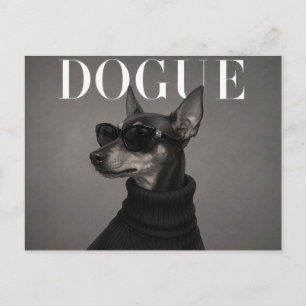Carte Postale Miniature Pinscher Luxe Chien de Mode