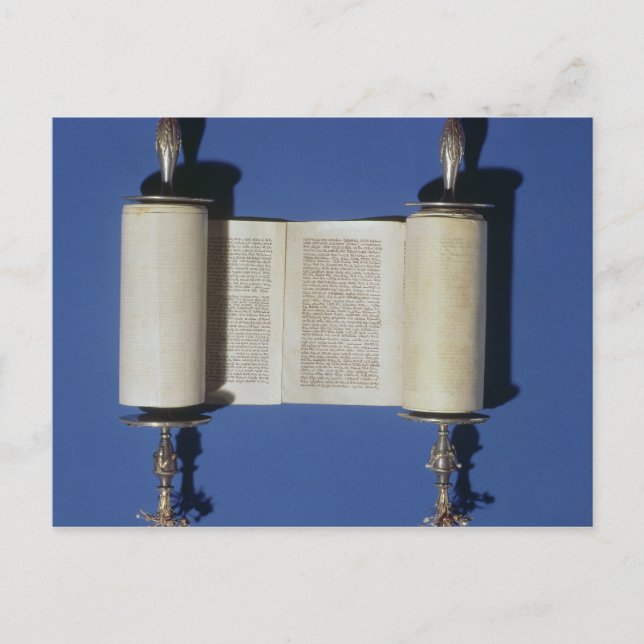 Carte Postale Miniature Torah Scroll, 1765 (Devant)