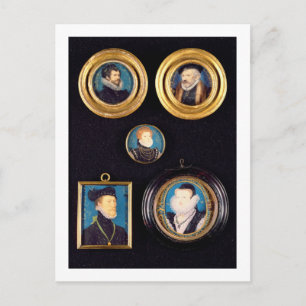 Carte Postale Miniatures du Père et de la Mère de Hilliard, auto