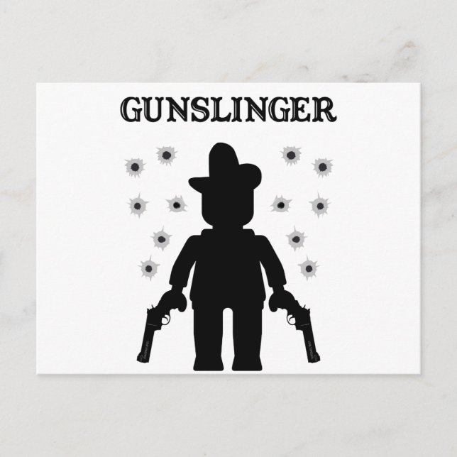 Carte Postale Minifig Gunslinger Cowboy (Devant)