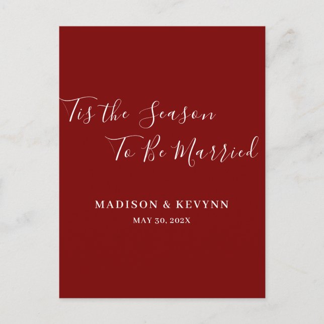 Carte Postale Minimal et chic | MARIAGE (Devant)