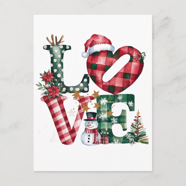 Carte Postale Minimal Golden Christmas Tree Card | Elegant Holid (Devant)