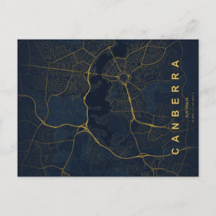 Carte postale minimale de Canberra Australie