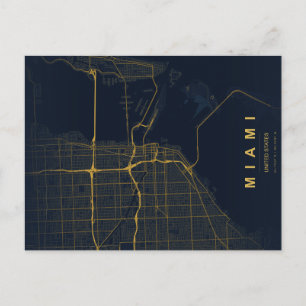 Carte postale minimale de la ville de Miami