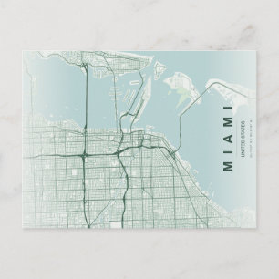 Carte postale minimale de la ville de Miami