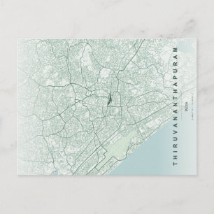 Carte postale minimale de la ville de Thiruvananth