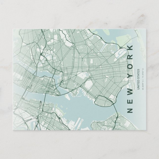 Carte postale minimale de New York (Devant)