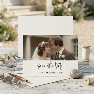 Carte postale minimale de sauvegarde de date avec