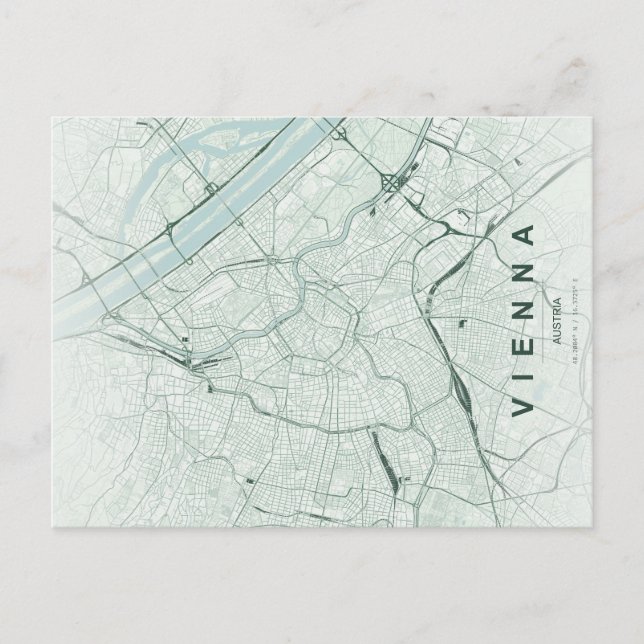 Carte postale minimale de Vienne Autriche (Devant)