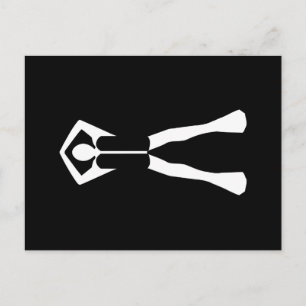 Carte Postale Minimale Plongeur - Simple Clean