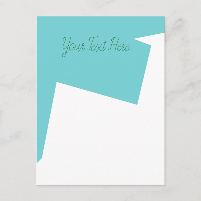 Carte Postale Minimalisme Art Abstrait Bleu Blanc (Devant)