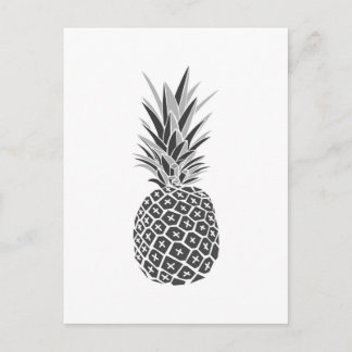 Carte Postale Minimalist Black & White Pineapple