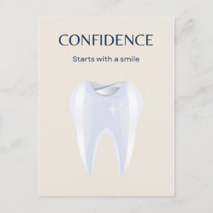 Carte Postale Minimalist Dental Confidence Smile Motivational Ar