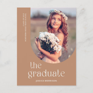 Carte Postale Minimalist Graduate Modern Layout Photo Graduation