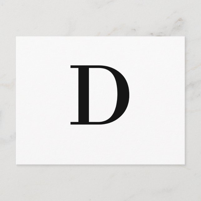 Carte Postale Minimalist Modern Initial Letter Design (Devant)