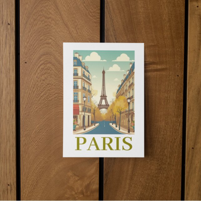 Carte Postale Minimalist Paris France Eiffel Tower Parisian  (Créateur téléchargé)