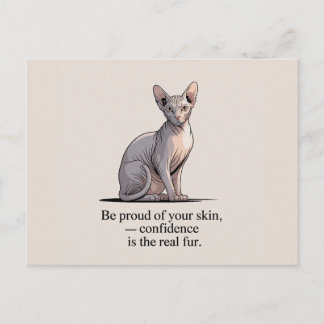 Carte Postale Minimalist Sphynx Cat Inspirational Art