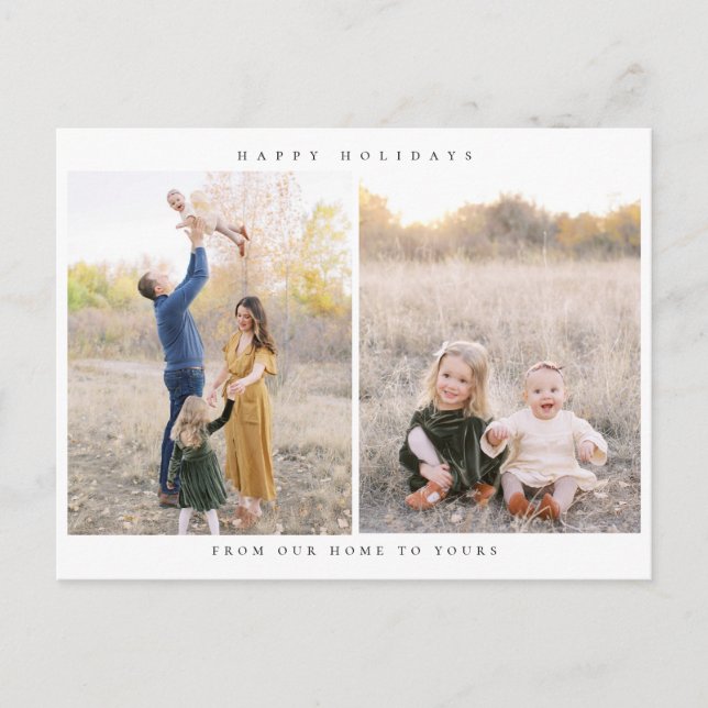 Carte postale minimaliste à deux photos (Devant)