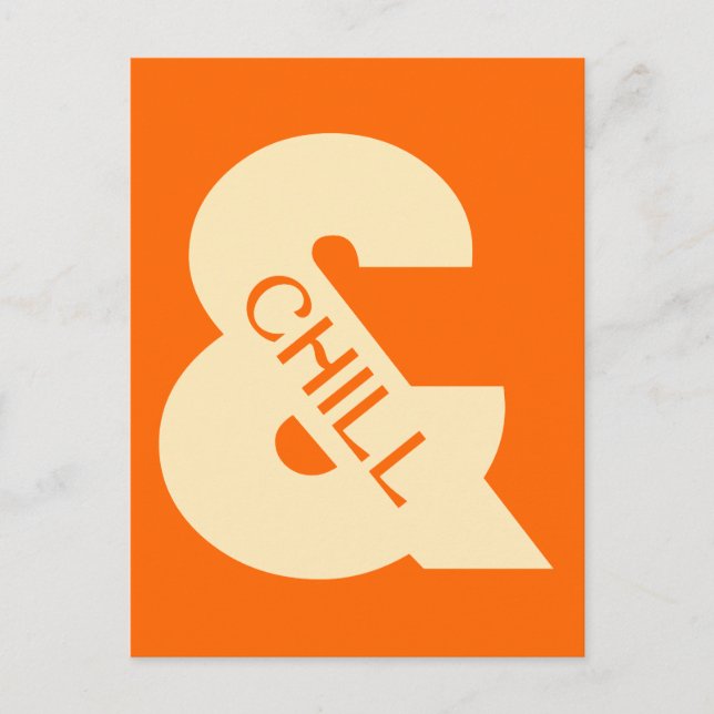 Carte postale minimaliste Ampersand Chill (Devant)