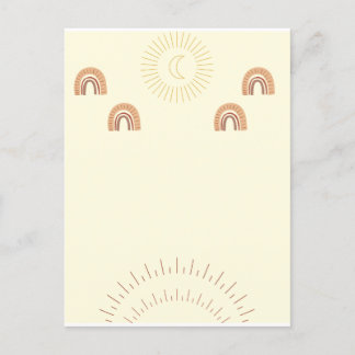 Carte postale minimaliste Boho