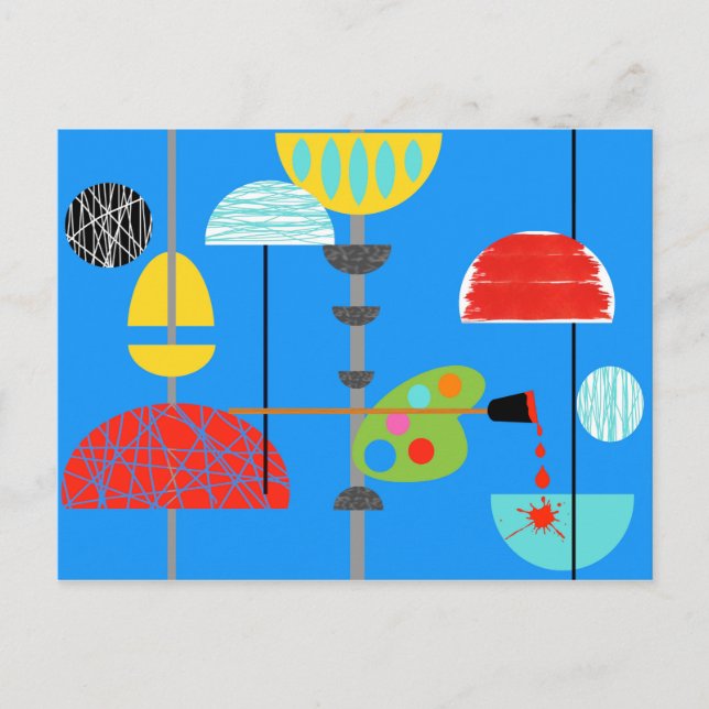 Carte postale minimaliste d'art contemporain (Devant)