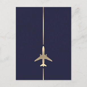 Carte postale minimaliste de l'aviation