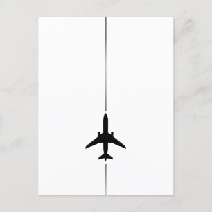 Carte postale minimaliste de l'aviation