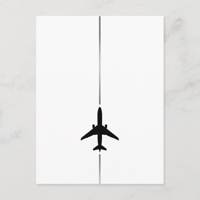Carte postale minimaliste de l'aviation (Devant)