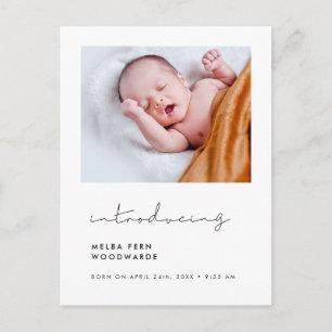 Carte Postale Minimaliste écrit à la main Introduire une nouvell