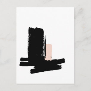 Carte postale minimaliste en noir et blanc