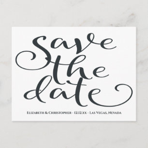 Carte Postale Minimaliste Mariage Moderne Enregistrer La Date Gr