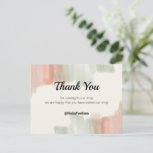 Carte postale minimaliste Merci Boho