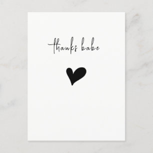 Carte Postale Minimaliste Merci Cœur