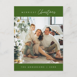 Carte Postale Minimaliste moderne, photo de famille de Noël la p